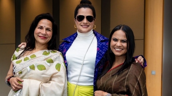 Singer Sona Mohapatra with other attendants at the event.