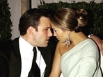 An old photograph of Ben Affleck and  Jennifer Lopez from when they were engaged. 