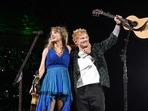 Taylor Swift and Ed Sheeran perform together in London
