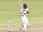 Sri Lanka's Niroshan Dickwella in action.