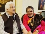 Usha Uthup with husband Usha Uthup with husband