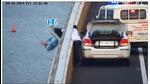 Swift rescue on MTHL as woman tries to drop images of gods in sea Swift rescue on MTHL as woman tries to drop images of gods in sea