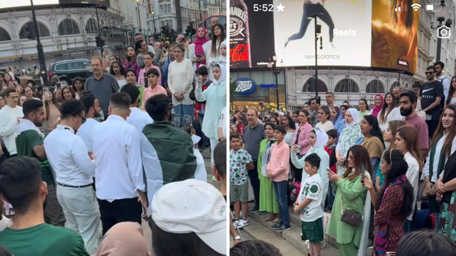 Pakistanis join Indians in singing Jana Gana Mana at Piccadilly Circus in the UK. Watch the viral video | Trending