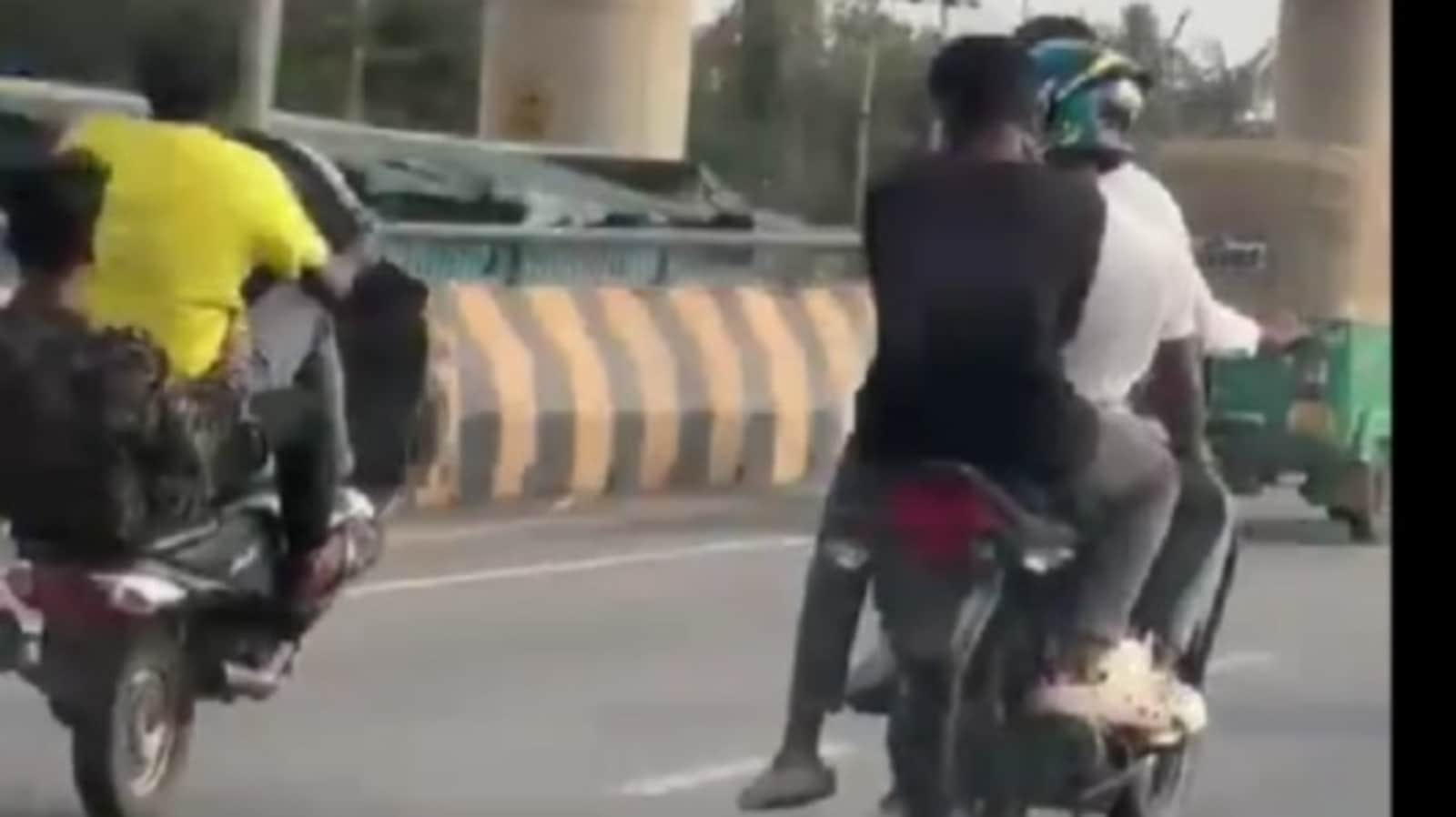 Bengaluru boys perform dangerous bike stunts on busy roads for social media fame, 44 booked. VIDEO