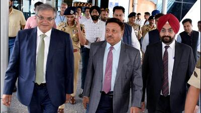 Chief election commissioner Rajiv Kumar and election commissioners Gyanesh Kumar and SS Sandhu this month held deliberations over poll preparations. (ECI) Chief election commissioner Rajiv Kumar and election commissioners Gyanesh Kumar and SS Sandhu this month held deliberations over poll preparations. (ECI)