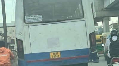 Bengaluru woman claims that a BMTC bus cornered and damaged her car, ADGP responds Bengaluru woman claims that a BMTC bus cornered and damaged her car, ADGP responds