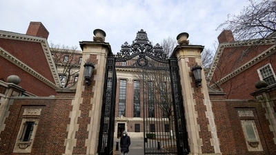 (Photo for representation) An unidentified person walks through Harvard yard at Harvard University in Cambridge, Massachusetts, U.S., December 7, 2023. REUTERS/Faith Ninivaggi/File Photo (REUTERS)