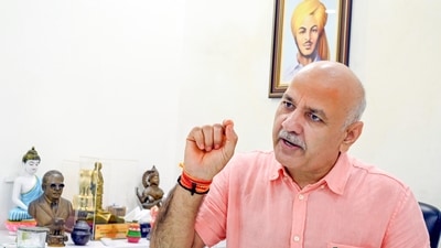Former deputy chief minister of Delhi Manish Sisodia on August 12. (Arvind Yadav/ Hindustan Times) Former deputy chief minister of Delhi Manish Sisodia on August 12. (Arvind Yadav/ Hindustan Times)