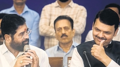 Eknath Shinde and Devendra Fadnavis. (Photo by Satish Bate/ Hindustan Times) (Satish Bate/HT PHOTO) Eknath Shinde and Devendra Fadnavis. (Photo by Satish Bate/ Hindustan Times) (Satish Bate/HT PHOTO)
