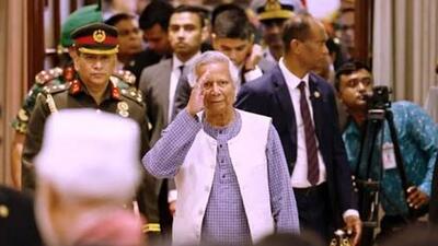 Nobel laureate Muhammad Yunus took oath as the head of the interim government in Bangladesh on August 8 (Reuters Photo) Nobel laureate Muhammad Yunus took oath as the head of the interim government in Bangladesh on August 8 (Reuters Photo)