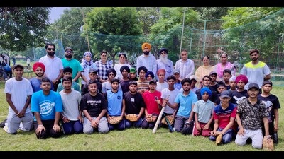 Players during the District Baseball Association 15th Junior District Baseball Championship in Ludhiana. (HT Photo) Players during the District Baseball Association 15th Junior District Baseball Championship in Ludhiana. (HT Photo)