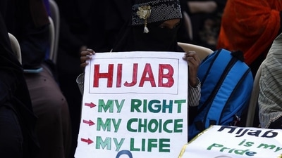 The restriction on wearing hijab is of constitutional significance as it is violative of Article 19(1)(a), the right to freedom of speech and expression and Article 25(1), which guarantees that every person shall have freedom of conscience and the right to profess, practice and propagate religion (HT_PRINT) The restriction on wearing hijab is of constitutional significance as it is violative of Article 19(1)(a), the right to freedom of speech and expression and Article 25(1), which guarantees that every person shall have freedom of conscience and the right to profess, practice and propagate religion (HT_PRINT)