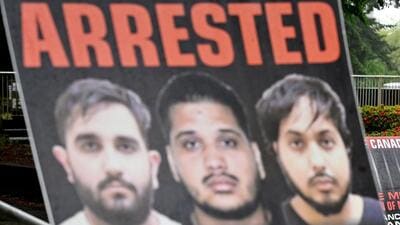 Suspects arrested by Canadian police for the murder of Sikh separatist leader Hardeep Singh Nijjar, in Surrey, British Columbia, Canada. (REUTERS) Suspects arrested by Canadian police for the murder of Sikh separatist leader Hardeep Singh Nijjar, in Surrey, British Columbia, Canada. (REUTERS)