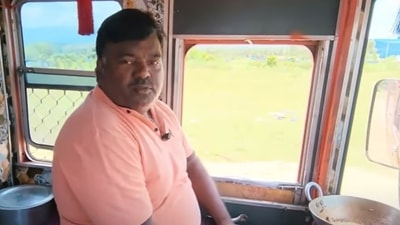 Rajesh Rewani, a truck driver-turned-YouTuber, was born and raised in Jharkhand. (YouTube/@RRajeshVlogs) Rajesh Rewani, a truck driver-turned-YouTuber, was born and raised in Jharkhand. (YouTube/@RRajeshVlogs)