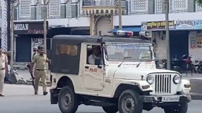 Heavy police deployment has been put in place across Udaipur. (ANI)