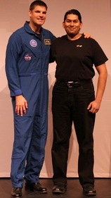 Dr Farhan Asrar (right) with astronaut Col. Jeremy Hansen, who will become the first Canadian (& first non-American) to enter the Moon's orbit on the Artemis II mission.