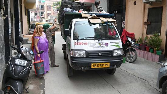 The agency is responsible for collecting user charges for door-to-door waste collection services directly from property owners and waste generators. (Parveen Kumar/HT Photo)