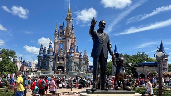 FILE PHOTO: People gather at the Magic Kingdom theme park in front of the "Festival of Fantasy" Parade at Walt Disney World in Orlando, Florida, U.S., July 30, 2022. (REUTERS)