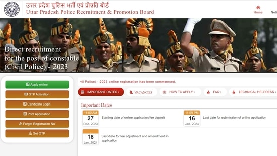 UP Police Admit Card 2024 Live: UPPBPB Constable exam slip to be out today