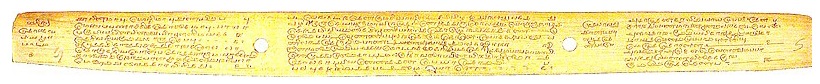 A leaf from the Sangam-era grammar text Tolkappiyam, written c. 200 BCE. (Wikimedia Commons) A leaf from the Sangam-era grammar text Tolkappiyam, written c. 200 BCE. (Wikimedia Commons)