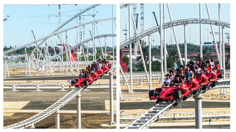 Yas Island's Ferrari world has rides that are inspired by Ferrari.(Unsplash)