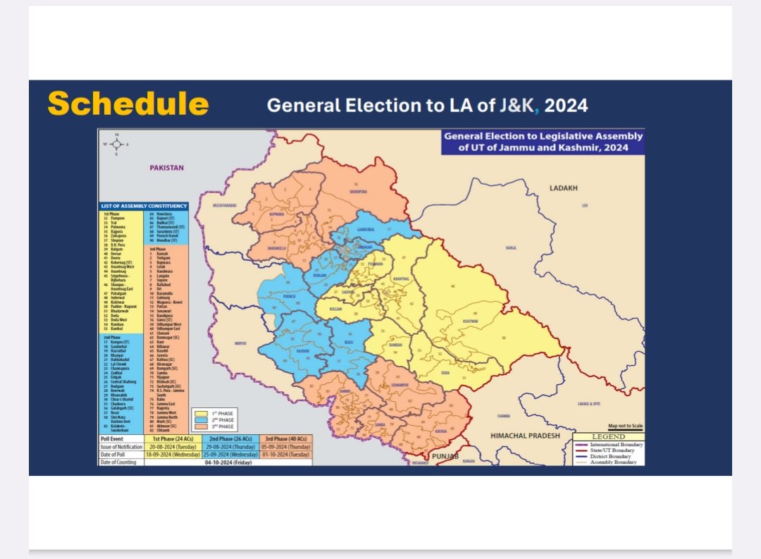 Election Commission's poll map for Jammu and Kashmir. Election Commission's poll map for Jammu and Kashmir.