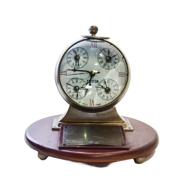 This clock gifted to former President Kalam has four dials, each for a different global city namely Paris, New York, Tokyo and New Delhi. This clock gifted to former President Kalam has four dials, each for a different global city namely Paris, New York, Tokyo and New Delhi.