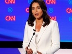 FILE - Rep. Tulsi Gabbard, D-Hawaii, speaks during a Democratic presidential primary debate, July 31, 2019, in Detroit. (AP Photo/Paul Sancya, File)(AP) FILE - Rep. Tulsi Gabbard, D-Hawaii, speaks during a Democratic presidential primary debate, July 31, 2019, in Detroit. (AP Photo/Paul Sancya, File)(AP)