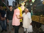 Former deputy CM Manish Sisodia takes part in a padyatra at West Vinod Nagar in east Delhi on Saturday. (HT Photo) Former deputy CM Manish Sisodia takes part in a padyatra at West Vinod Nagar in east Delhi on Saturday. (HT Photo)