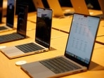 Apple Inc. MacBook Pro computers on display inside the company's store during its opening in Kuala Lumpur, Malaysia, on Saturday, June 22, 2024. Malaysia is becoming an increasingly key country for Apple on both production and sales fronts. (Samsul Said/Bloomberg) Apple Inc. MacBook Pro computers on display inside the company's store during its opening in Kuala Lumpur, Malaysia, on Saturday, June 22, 2024. Malaysia is becoming an increasingly key country for Apple on both production and sales fronts. (Samsul Said/Bloomberg)