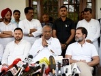 Congress president Mallikarjun Kharge with senior party leader Rahul Gandhi and RJD leader Tejashwi Yadav.(ANI / File) Congress president Mallikarjun Kharge with senior party leader Rahul Gandhi and RJD leader Tejashwi Yadav.(ANI / File)