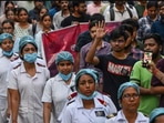 Protest at RG Kar Medical College and Hospital Protest at RG Kar Medical College and Hospital