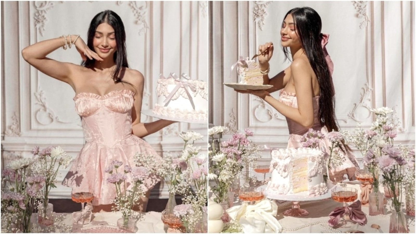 Alanna Panday celebrates her 29th birthday in true Barbie style with a corset dress, pearls and bows. Pictures | Fashion trends