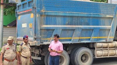 In a bid to curb overloading, illegal mining, and transportation of construction materials without proper covering, the Gautam Budh Nagar administration has formed an eight-member task force to check such activities. (HT Photo) In a bid to curb overloading, illegal mining, and transportation of construction materials without proper covering, the Gautam Budh Nagar administration has formed an eight-member task force to check such activities. (HT Photo)
