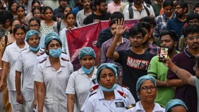 Protest at RG Kar Medical College and Hospital Protest at RG Kar Medical College and Hospital
