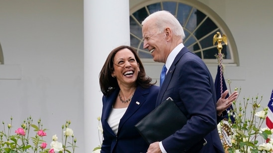 Kamala Harris says ‘my intention is to earn and win,' praises Joe Biden's ‘selfless and patriotic act’ after he drops out and endorses her (AP Photo/Evan Vucci)(AP)