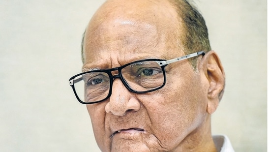 Mumbai, India - June 4, 2018: Nationalist Congress Party (NCP) Sharad Pawar at his resident in Mumbai, India, on Monday, June 4, 2018. (Photo by Kunal Patil/Hindustan Times) (Kunal Patil/HT Photo)