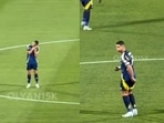 Cristiano Ronaldo makes obscene gestures to Al Nassr's teammates(X Image) Cristiano Ronaldo makes obscene gestures to Al Nassr's teammates(X Image)