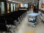 A general view of deserted Outpatient Department (OPD) in a private hospital during 24 hours nationwide strike by doctors and other medical professionals. (Photo by Samir Jana/ Hindustan Times)
