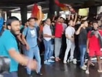 Football fans protest outside Kolkata's Salt Lake Stadium (x.com/@JhaRahul_Bihar) Football fans protest outside Kolkata's Salt Lake Stadium (x.com/@JhaRahul_Bihar)