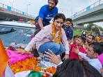 Vinesh broke down in tears upon seeing the support waiting for her at the Delhi airport. 