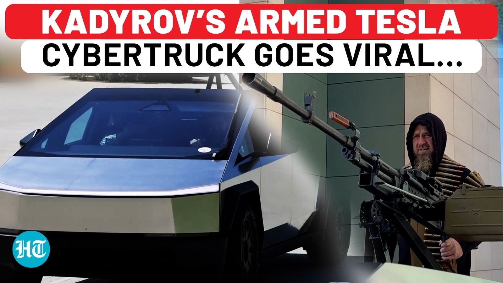 Putin Aide Kadyrov Shares Video Of Gun Mounted Tesla Cybertruck, Says ...