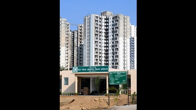 During a board meeting held on June 12, the authority had approved a decision that required the allottees to complete the registry by June 30, 2024, and obtain the construction work completion certificate by June 30, 2026. (Sunil Ghosh/HT Photo) During a board meeting held on June 12, the authority had approved a decision that required the allottees to complete the registry by June 30, 2024, and obtain the construction work completion certificate by June 30, 2026. (Sunil Ghosh/HT Photo)