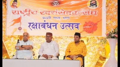 Executive member of the Rashtriya Swayamsevak Sangh (RSS), Suresh ‘Bhaiyyaji’ Joshi at an event in Varanasi on Sunday. (Sourced) Executive member of the Rashtriya Swayamsevak Sangh (RSS), Suresh ‘Bhaiyyaji’ Joshi at an event in Varanasi on Sunday. (Sourced)