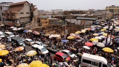 A general view of the Makola market, one of the country's largest trading centres in Accra, Ghana March 26, 2022 (Francis Kokoroko/Reuters)