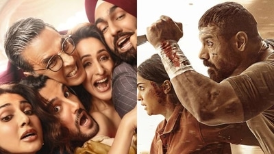 Khel Khel Mein stars Akshay Kumar, Vaani Kapoor, and others; while Vedaa features Sharvari Wagh and John Abraham. Khel Khel Mein stars Akshay Kumar, Vaani Kapoor, and others; while Vedaa features Sharvari Wagh and John Abraham.