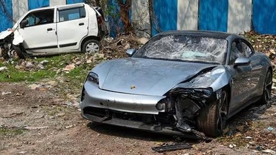 Porsche car which was involved in the accident that killed two in Pune (File Photo) Porsche car which was involved in the accident that killed two in Pune (File Photo)