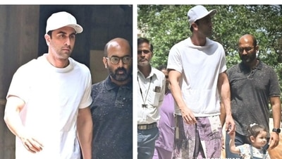 Ranbir Kapoor and Raha Kapoor were spotted in Mumbai on Sunday. (Pic courtesy: Yogen Shah) Ranbir Kapoor and Raha Kapoor were spotted in Mumbai on Sunday. (Pic courtesy: Yogen Shah)