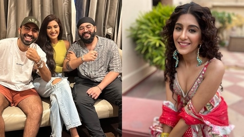 A photo of actor Nimrit Kaur Ahluwalia with her brothers A photo of actor Nimrit Kaur Ahluwalia with her brothers