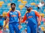 India's Jasprit Bumrah (L) and Rohit Sharma during the T20 World Cup.(ANI) India's Jasprit Bumrah (L) and Rohit Sharma during the T20 World Cup.(ANI)